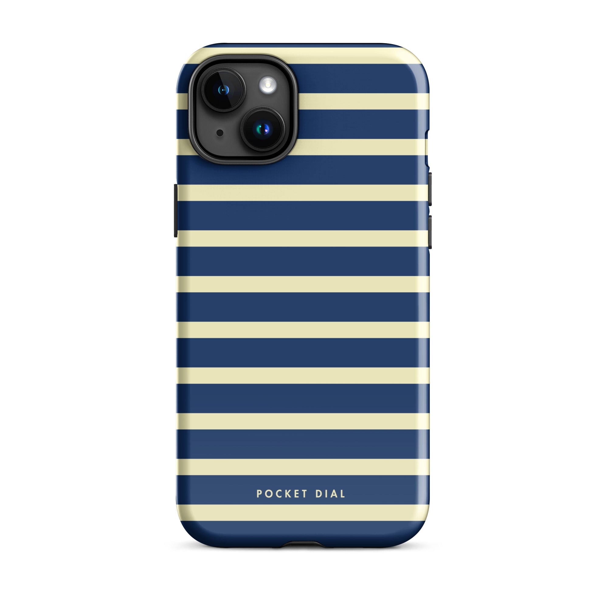 Buttermilk Sailor tough iPhone case with gloss finish, front view – Pocket Dial