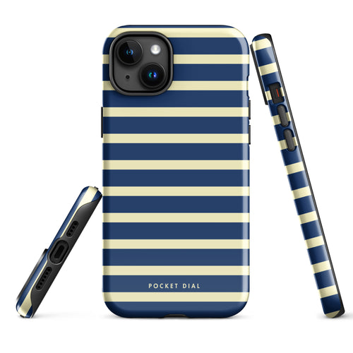 Buttermilk Sailor tough iPhone case with gloss finish, alternate front view – Pocket Dial
