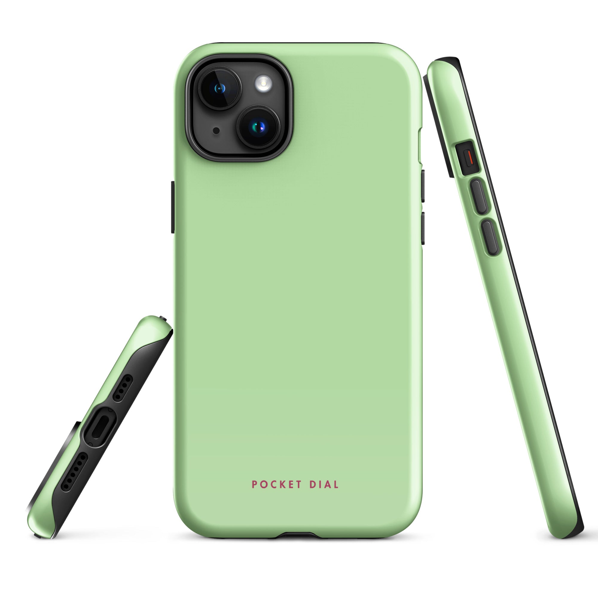 Matcha Baby tough iPhone case with gloss finish, alternate front view – Pocket Dial