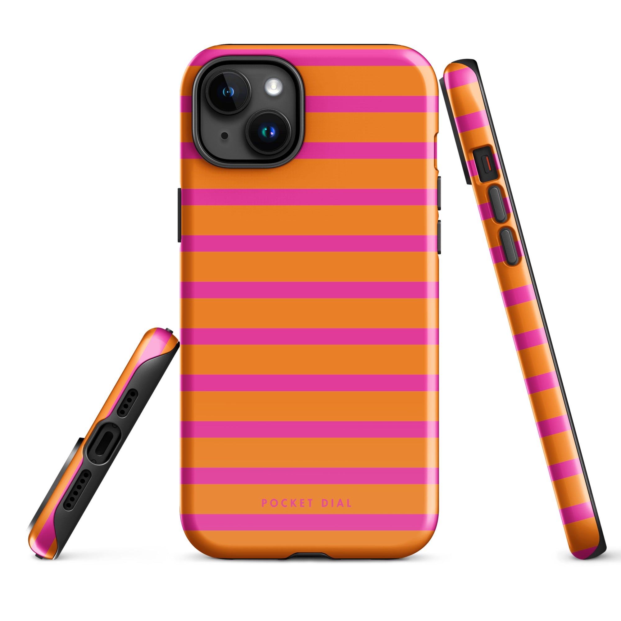 Golden Hour tough iPhone case with gloss finish, alternate front view – Pocket Dial