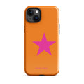 Sunset Star tough iPhone case with gloss finish, front view – Pocket Dial