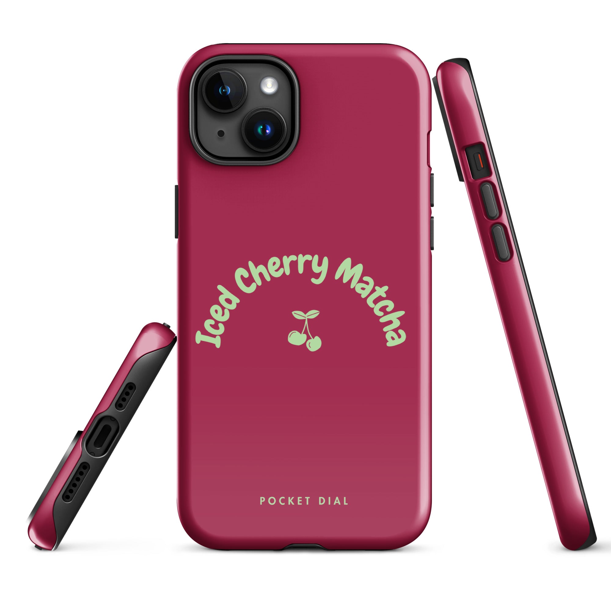Iced & Sweet tough iPhone case with gloss finish, alternate front view – Pocket Dial