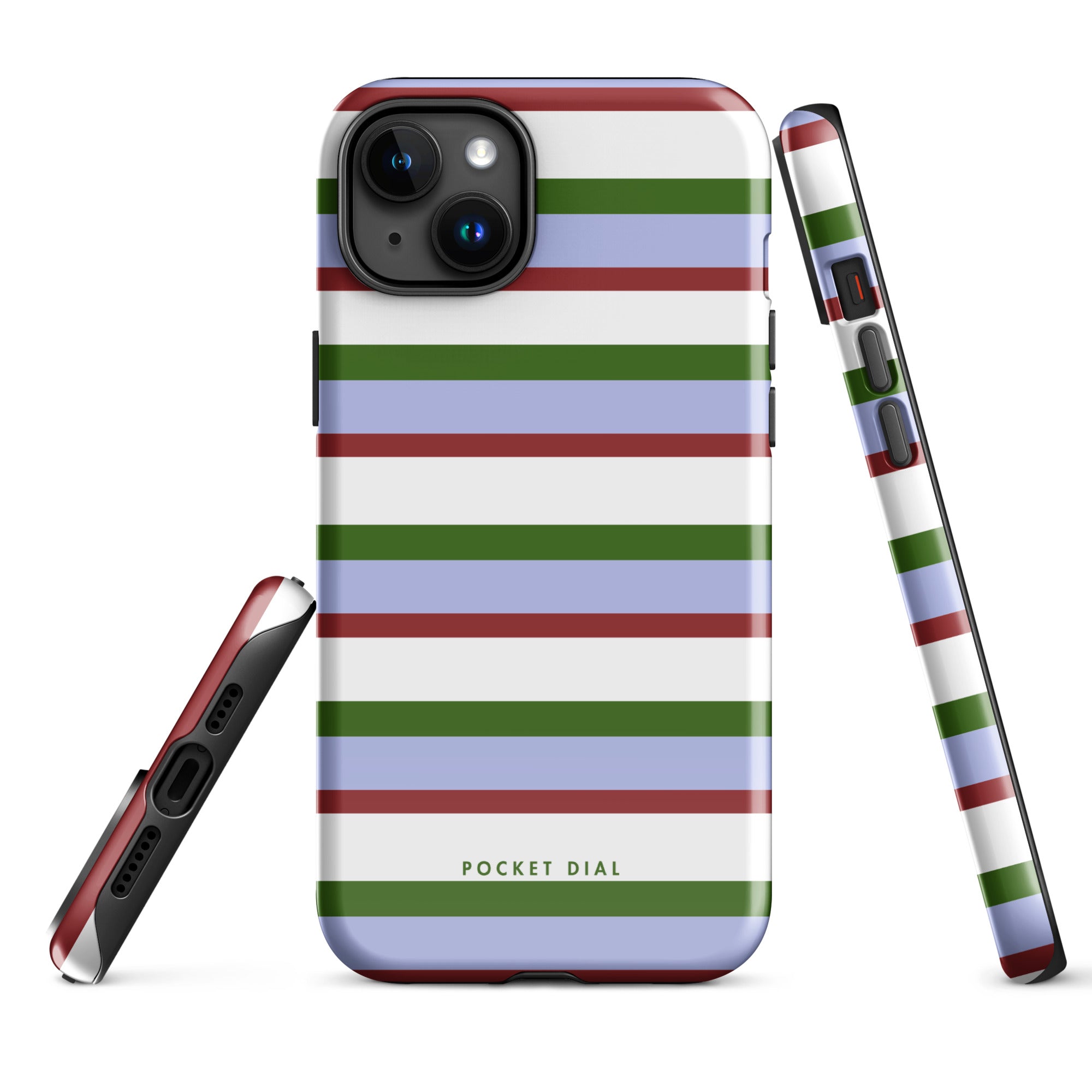 Country Club tough iPhone case with gloss finish, alternate front view – Pocket Dial
