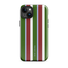 Clubhouse Stripe tough iPhone case with gloss finish, front view – Pocket Dial