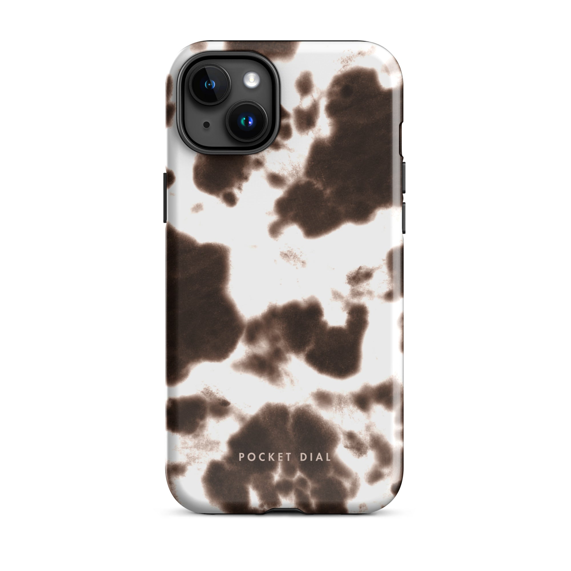 Wild West tough iPhone case with gloss finish, front view – Pocket Dial