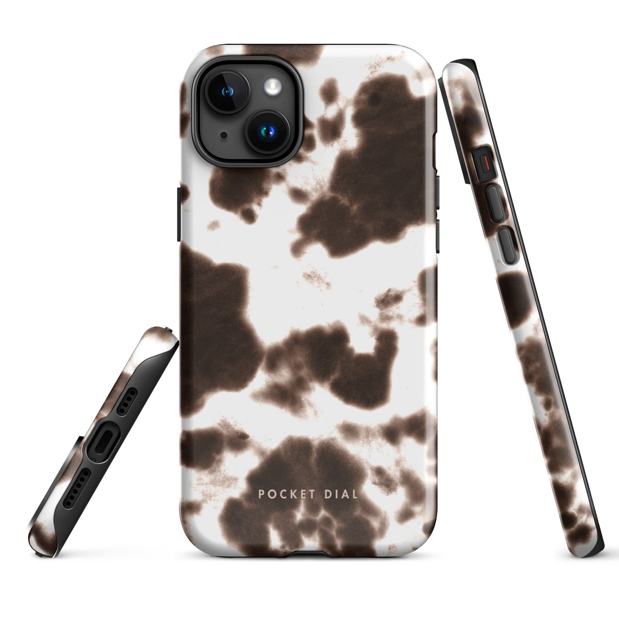 Wild West tough iPhone case with gloss finish, alternate front view – Pocket Dial
