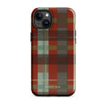 Country Plaid tough iPhone case with gloss finish, front view – Pocket Dial