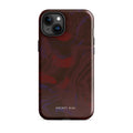 Dark Cherry tough iPhone case with gloss finish, front view – Pocket Dial