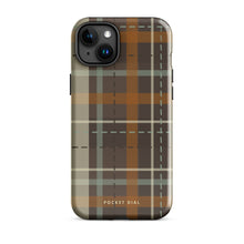 Cotswold Check tough iPhone case with gloss finish, front view – Pocket Dial