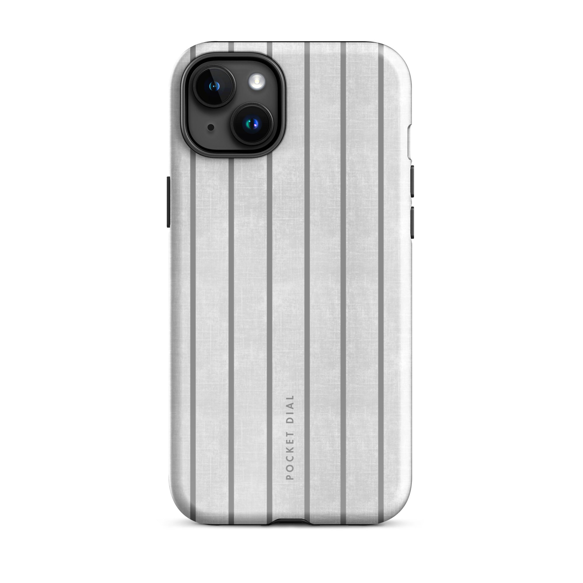 Sunday Linen tough iPhone case with gloss finish, front view – Pocket Dial