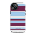 Paddock Stripe tough iPhone case with gloss finish, front view – Pocket Dial