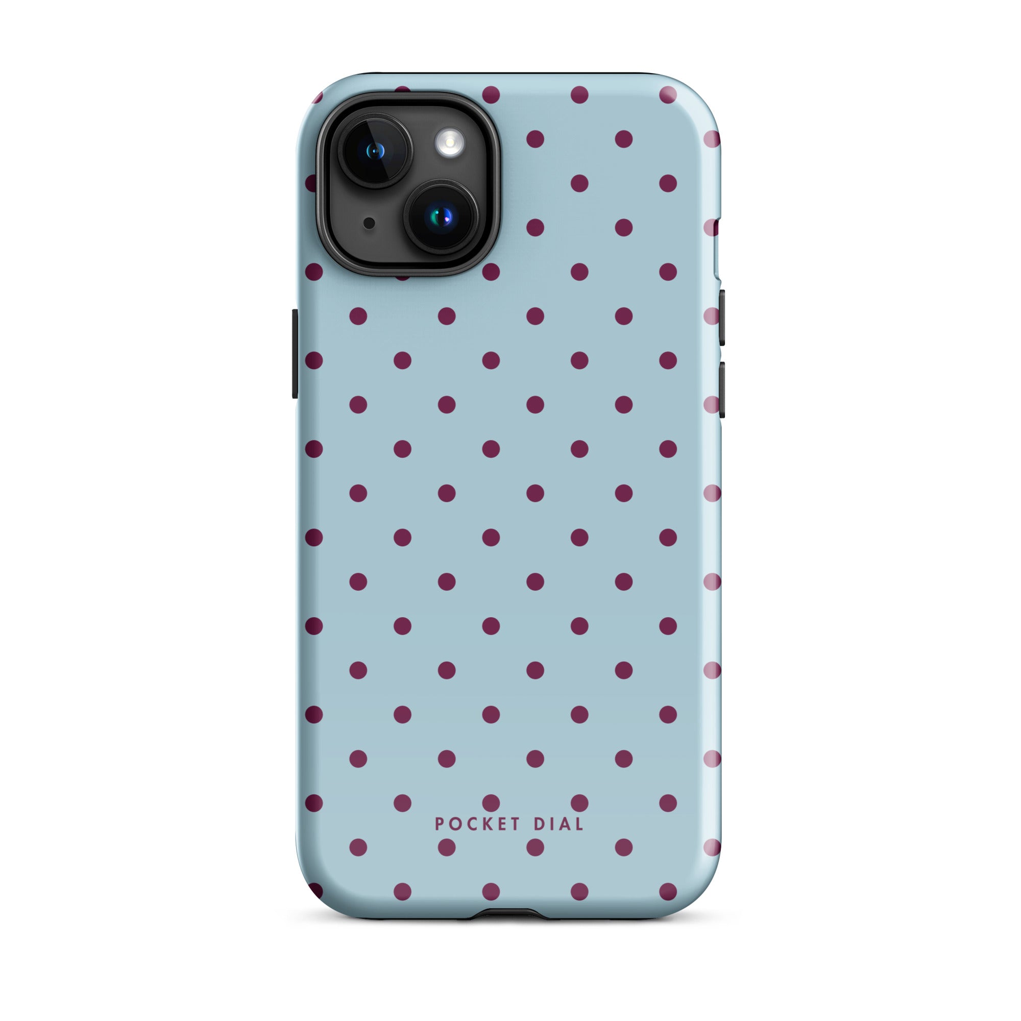 Blueberry Wine tough iPhone case with gloss finish, front view – Pocket Dial
