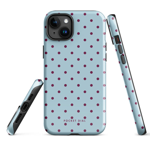 Blueberry Wine tough iPhone case with gloss finish, alternate front view – Pocket Dial