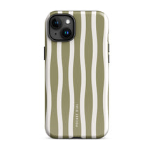 Olive Twist tough iPhone case with gloss finish, front view – Pocket Dial