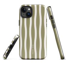 Olive Twist tough iPhone case with gloss finish, alternate front view – Pocket Dial