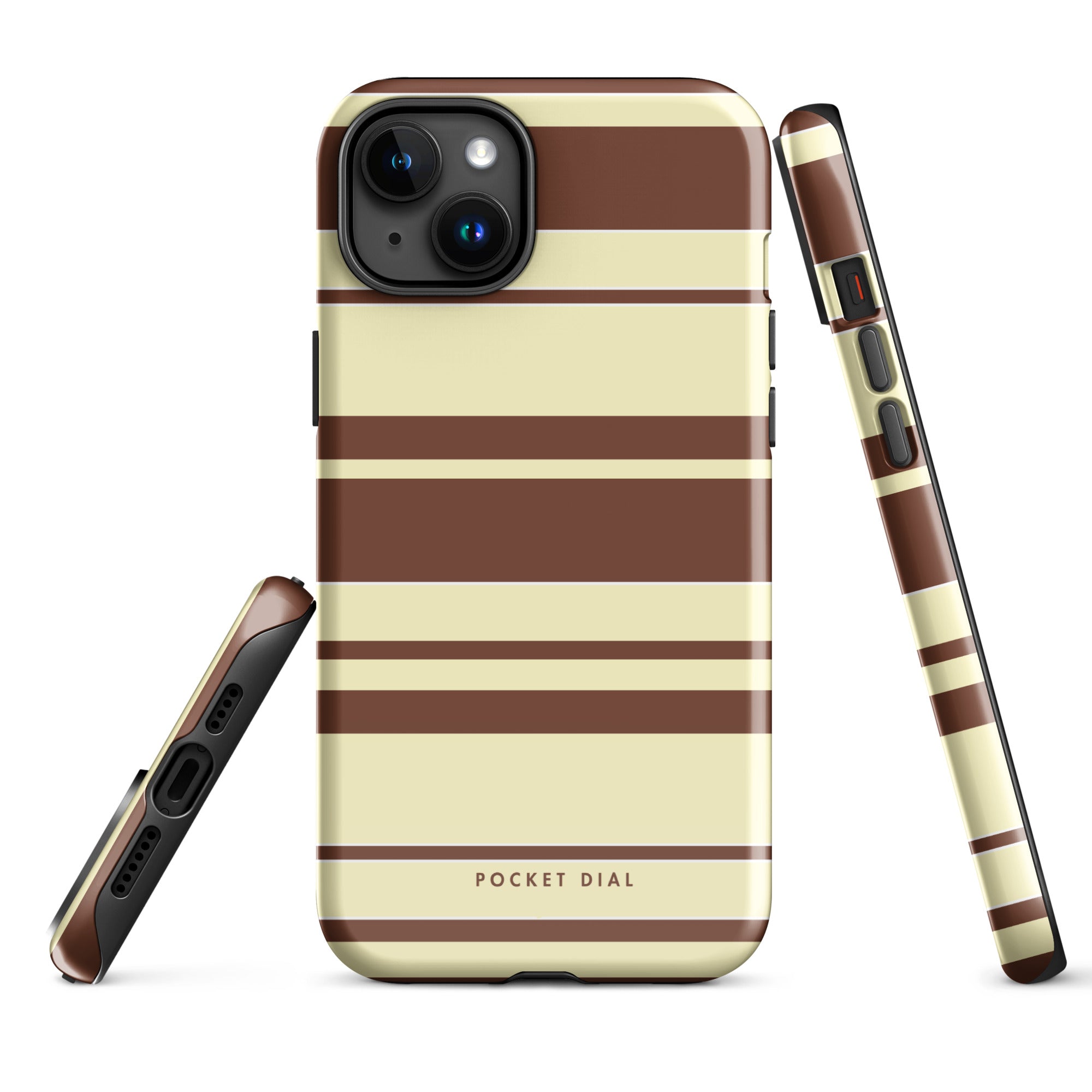 Honey Club tough iPhone case with gloss finish, alternate front view – Pocket Dial