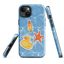 Poolside Club 🦆⭐️ tough iPhone case with gloss finish, alternate front view – Pocket Dial