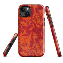 Molten Sunset 🧡❤️ tough iPhone case with gloss finish, alternate front view – Pocket Dial