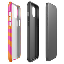Sun Rays tough iPhone case with gloss finish, side view – Pocket Dial