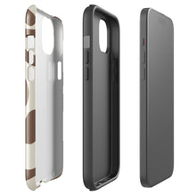 Espresso Swirl tough iPhone case with gloss finish, side view – Pocket Dial
