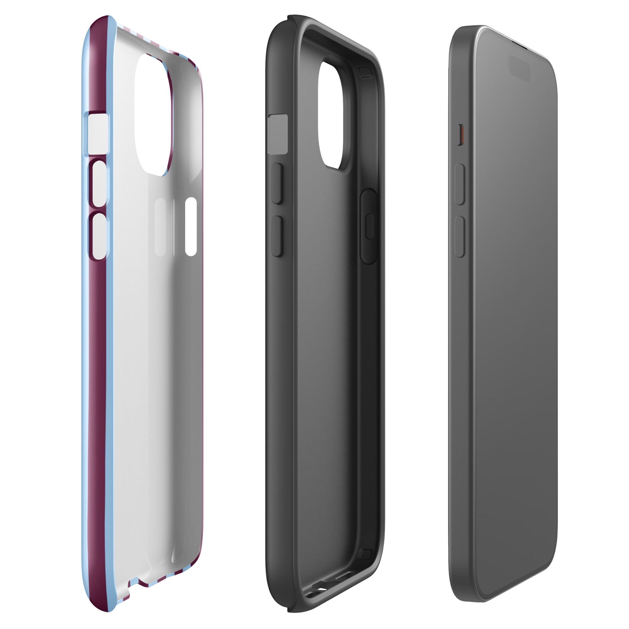 Polo Club tough iPhone case with gloss finish, side view – Pocket Dial