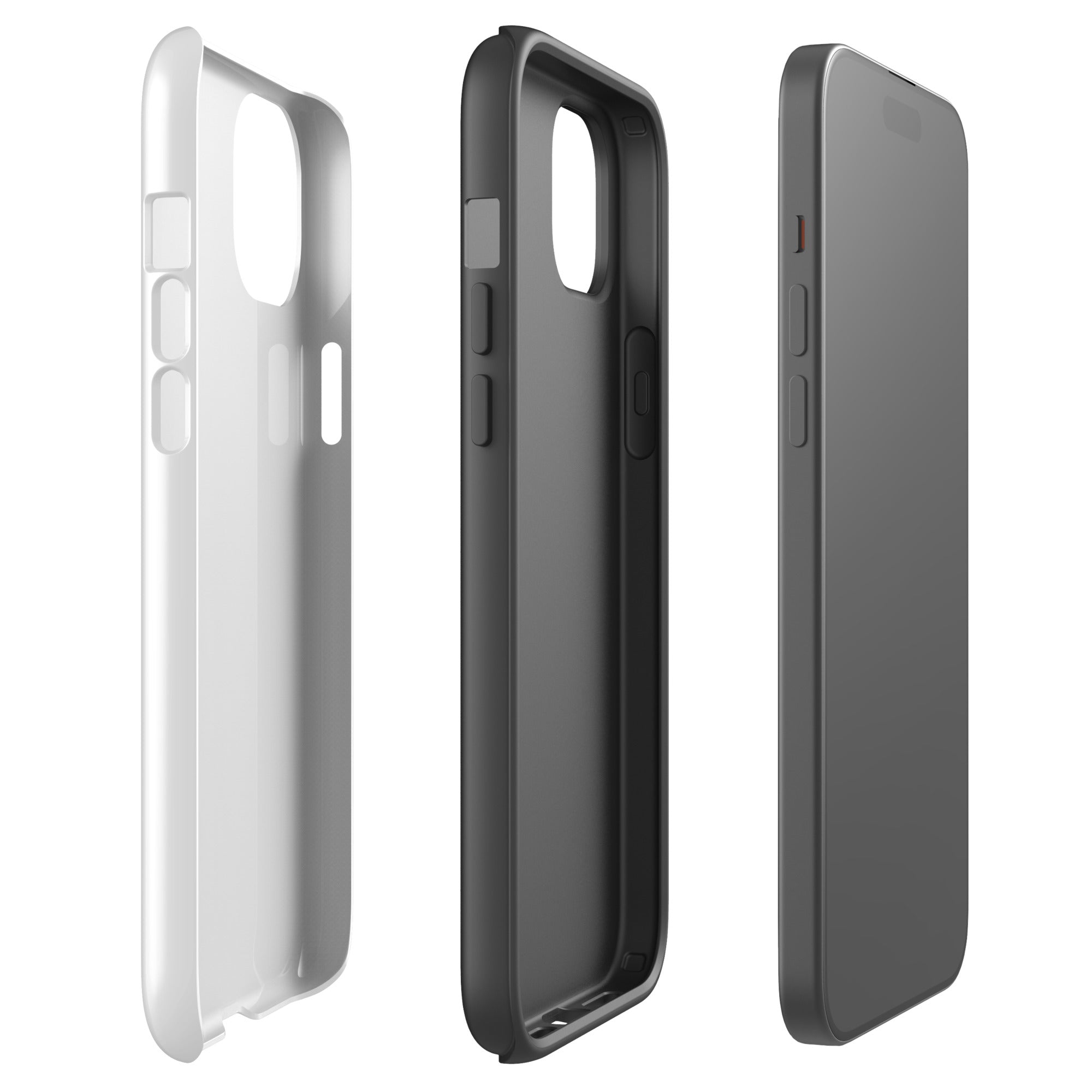 Cherry Script 🍒✍️ tough iPhone case with gloss finish, side view – Pocket Dial