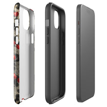 Wild Cherry 🍒🐆 tough iPhone case with gloss finish, side view – Pocket Dial