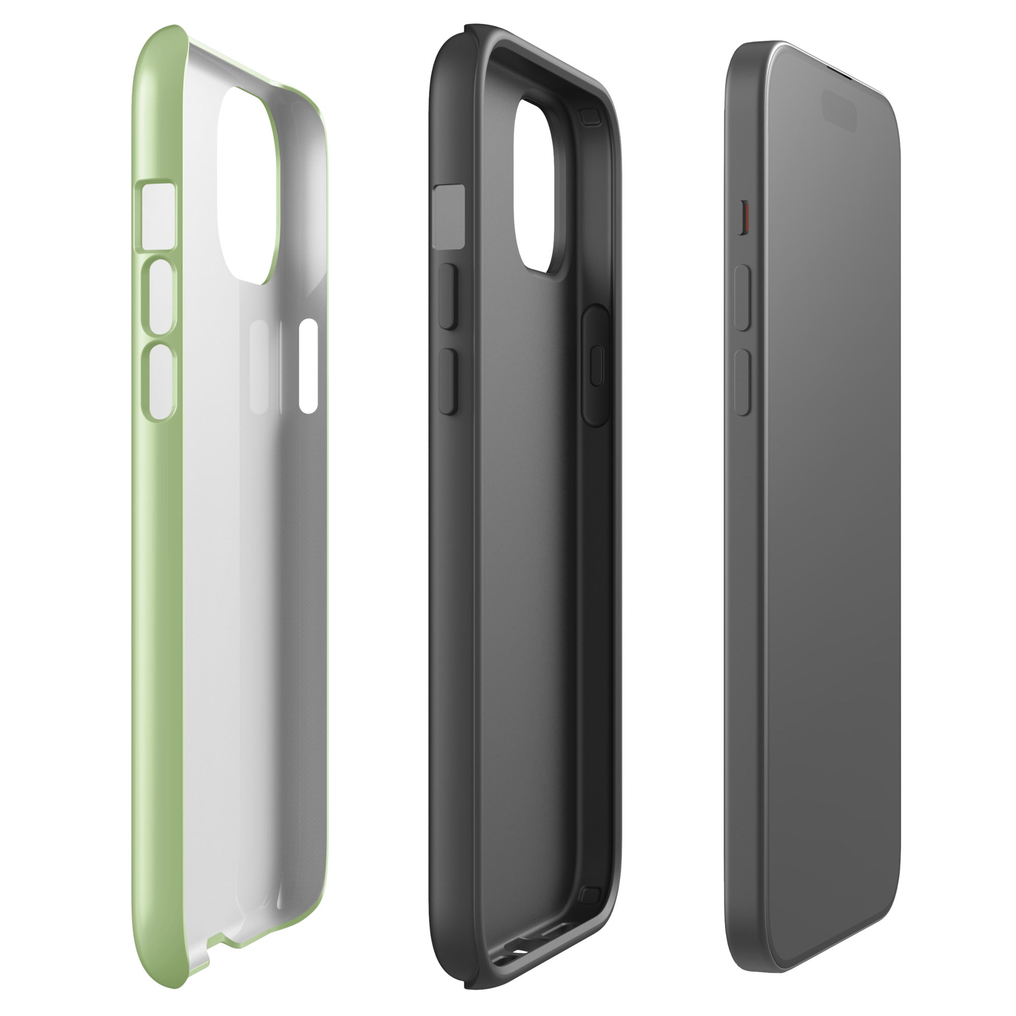 Eyes Off My Cherries 🍒💚 tough iPhone case with gloss finish, side view – Pocket Dial