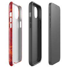 Molten Sunset 🧡❤️ tough iPhone case with gloss finish, side view – Pocket Dial
