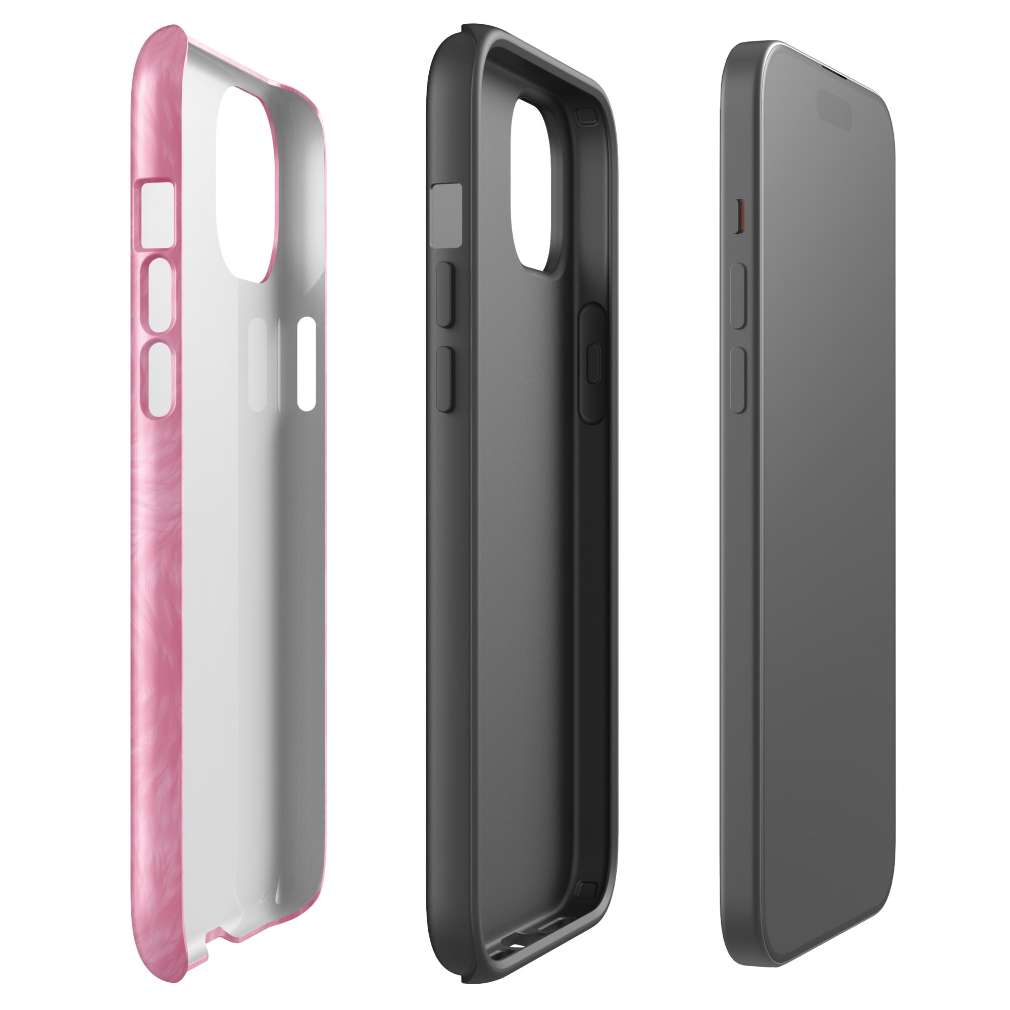 Laced Up black lace and bow tough iPhone case, side view – Pocket Dial