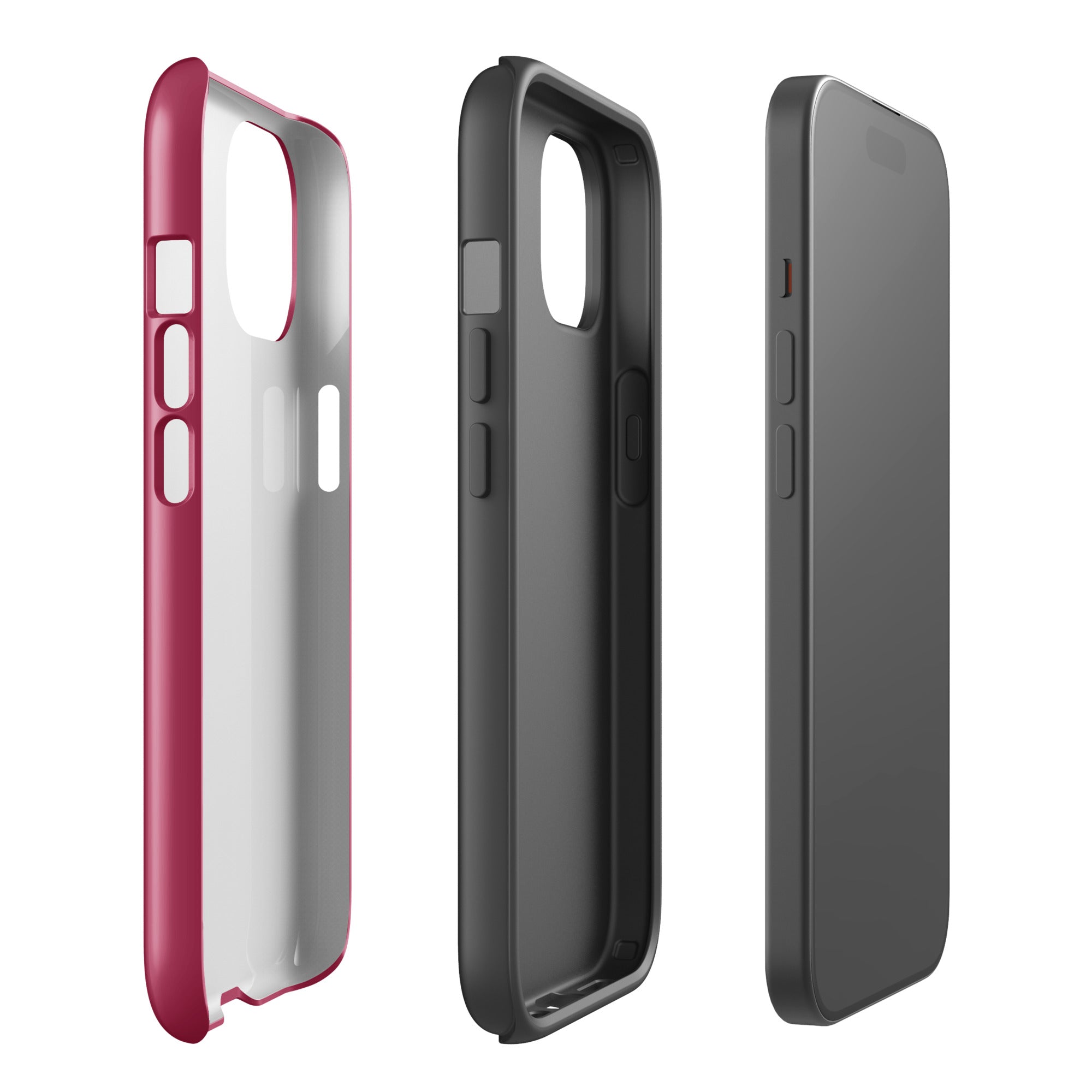 Cherry Baby tough iPhone case with gloss finish, side view – Pocket Dial