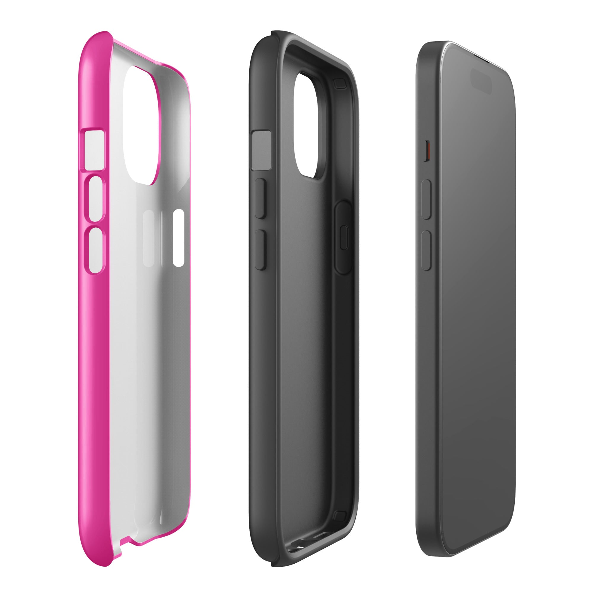 Hot Horizon tough iPhone case with gloss finish, side view – Pocket Dial