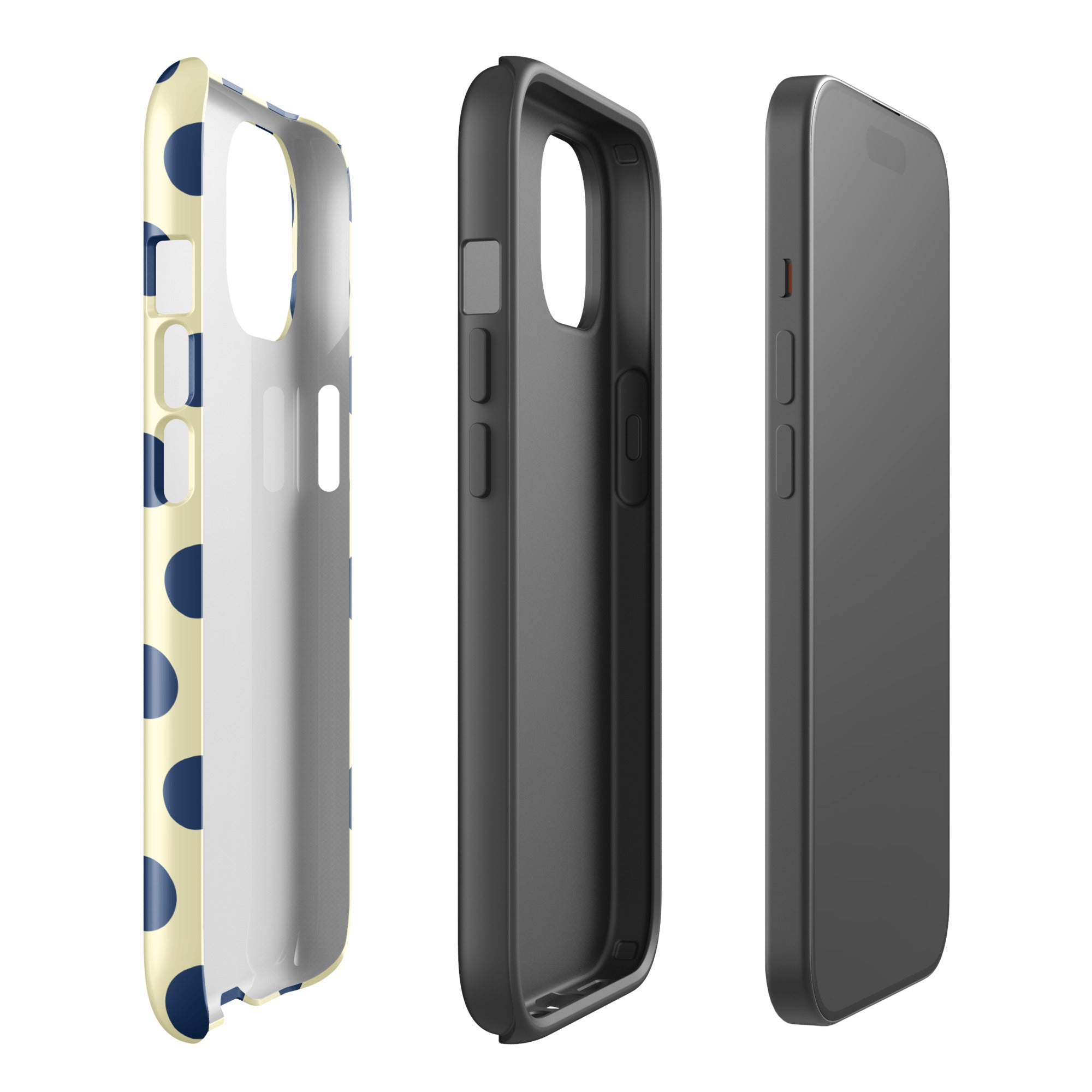 Seaside Spot tough iPhone case with gloss finish, side view – Pocket Dial