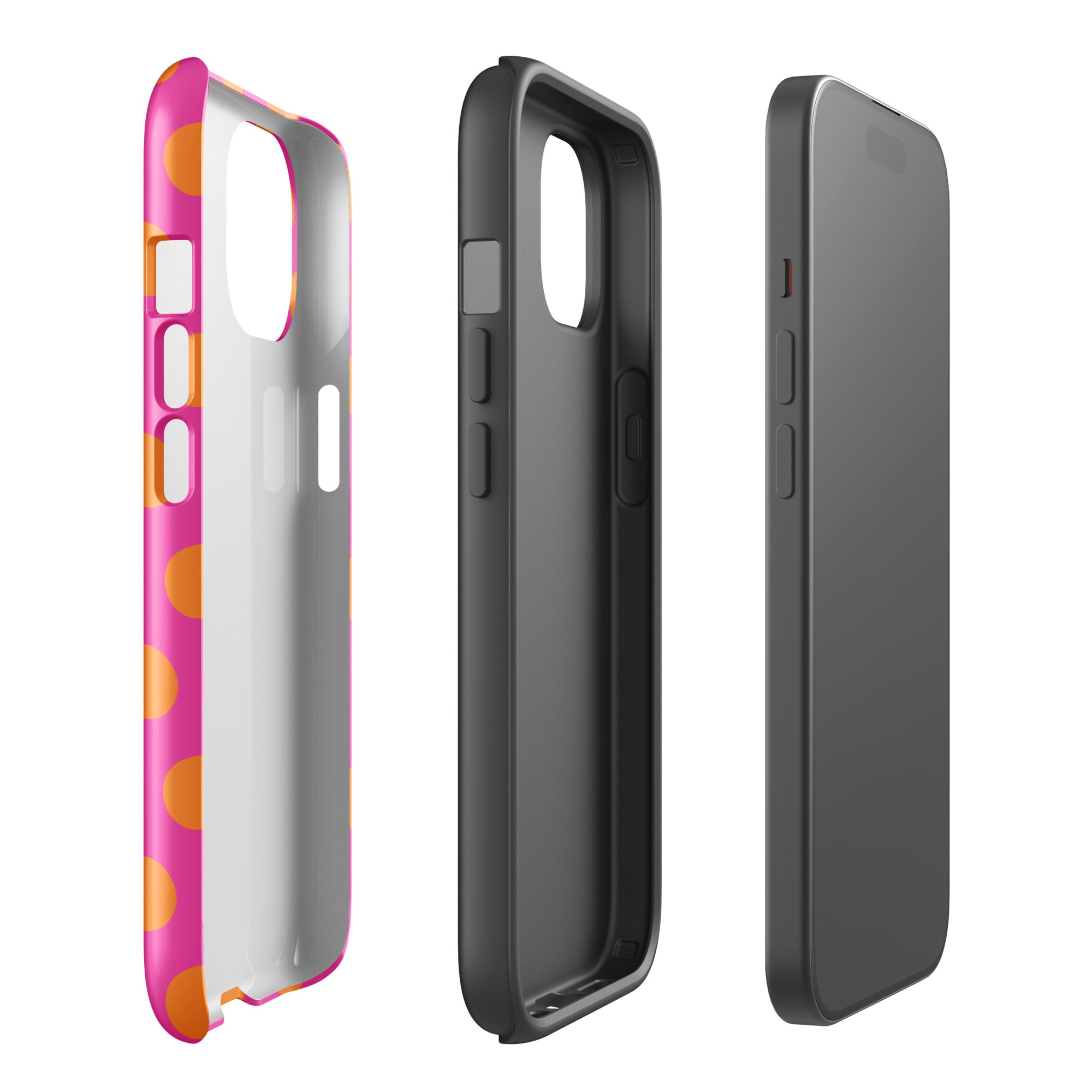Sunset Spot tough iPhone case with gloss finish, side view – Pocket Dial